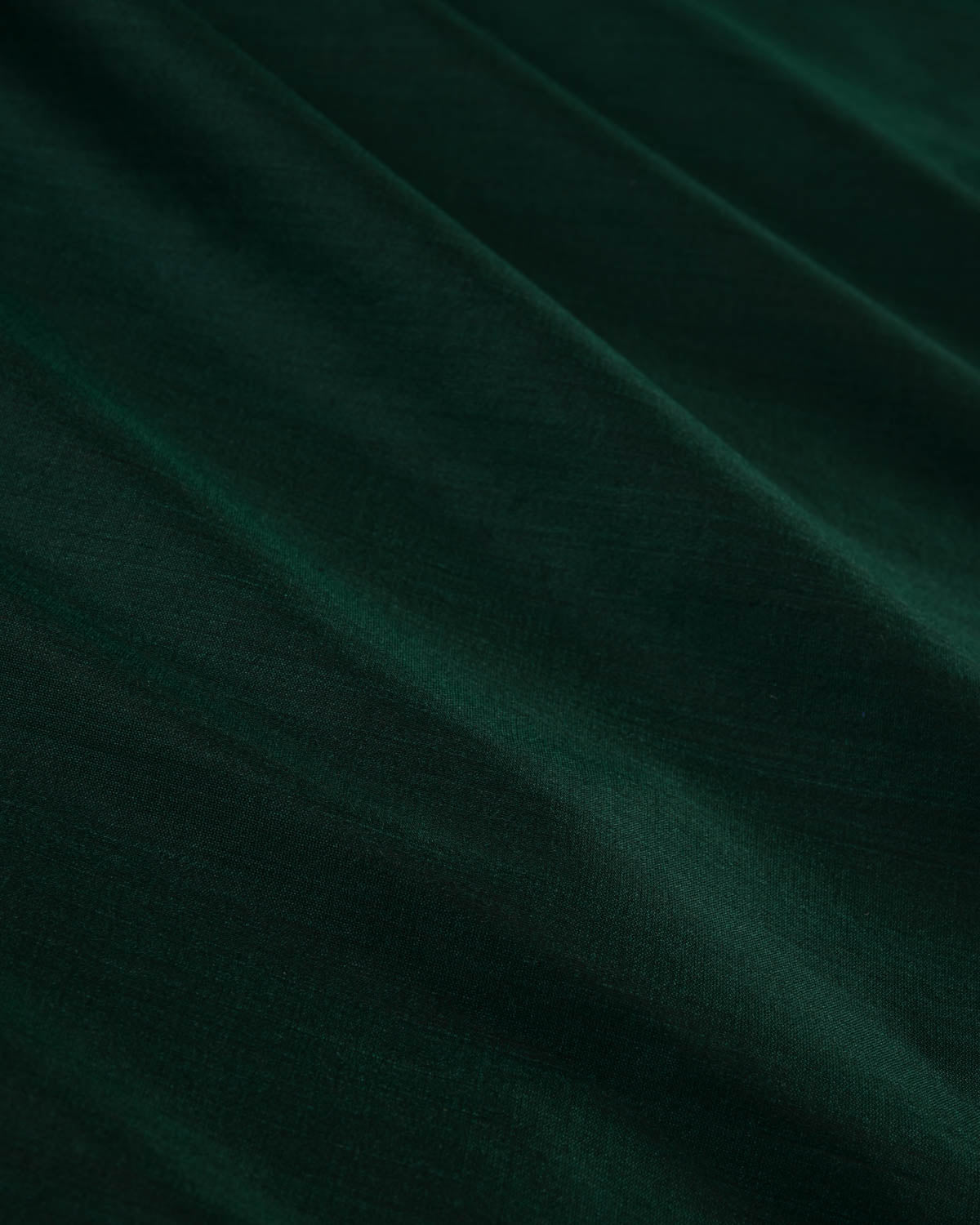 Midnight Green Banarasi Plain Woven Spun Silk Fabric-HolyWeaves