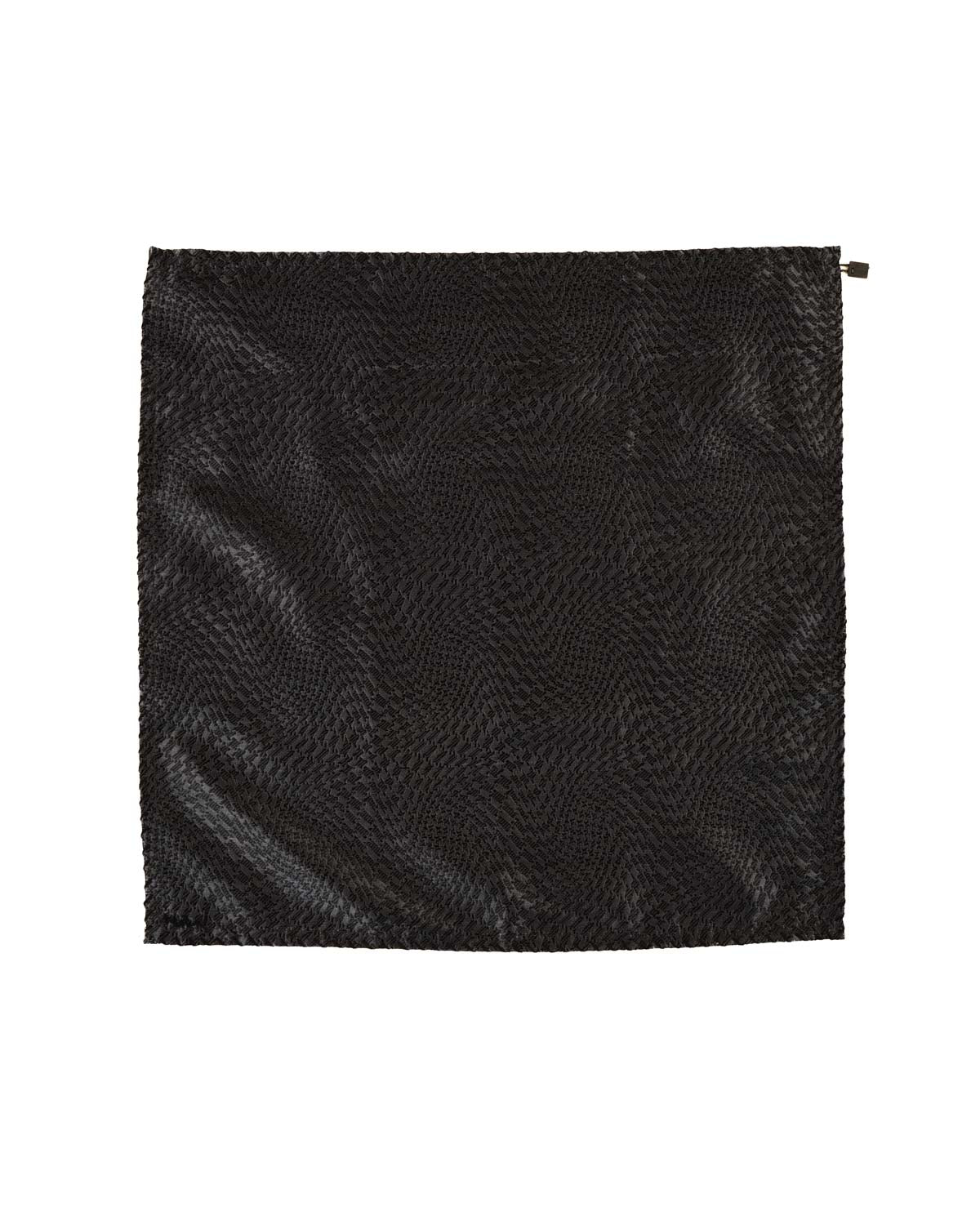 Gray Banarasi Houndstooth Cyclone Tanchoi Handwoven Silk Pocket Square-HolyWeaves