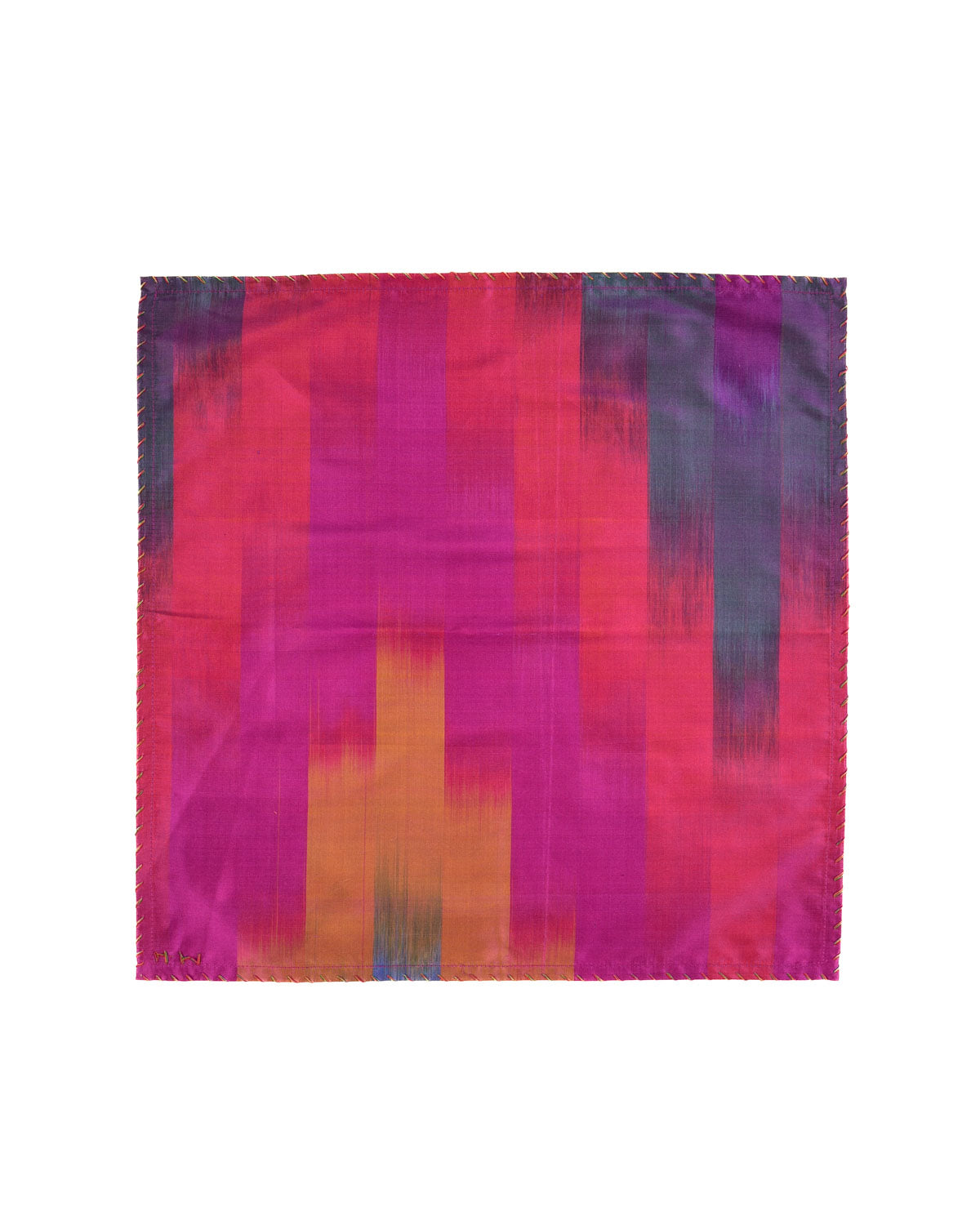 Vibgyor Purple Banarasi Handwoven Silk Pocket Square-HolyWeaves