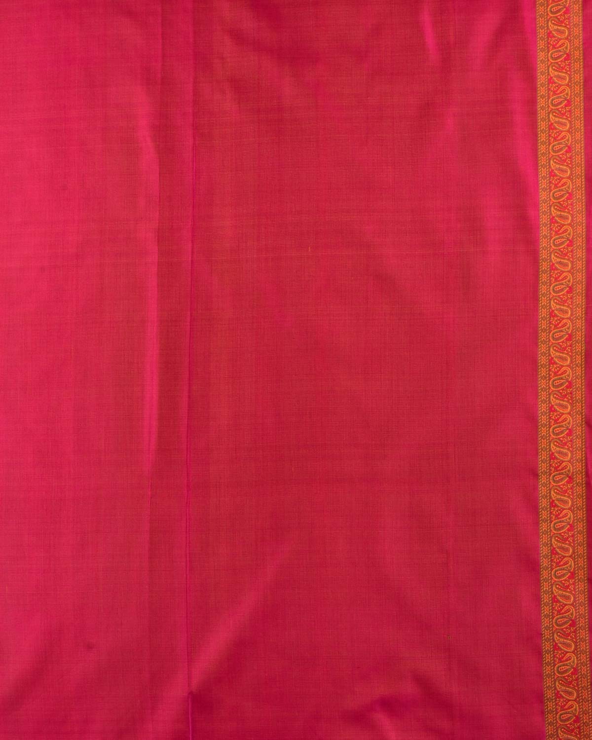 Shot Magenta Tehri Paisley Ektara Jamawar Handwoven Katan Silk Banarasi Saree-HolyWeaves