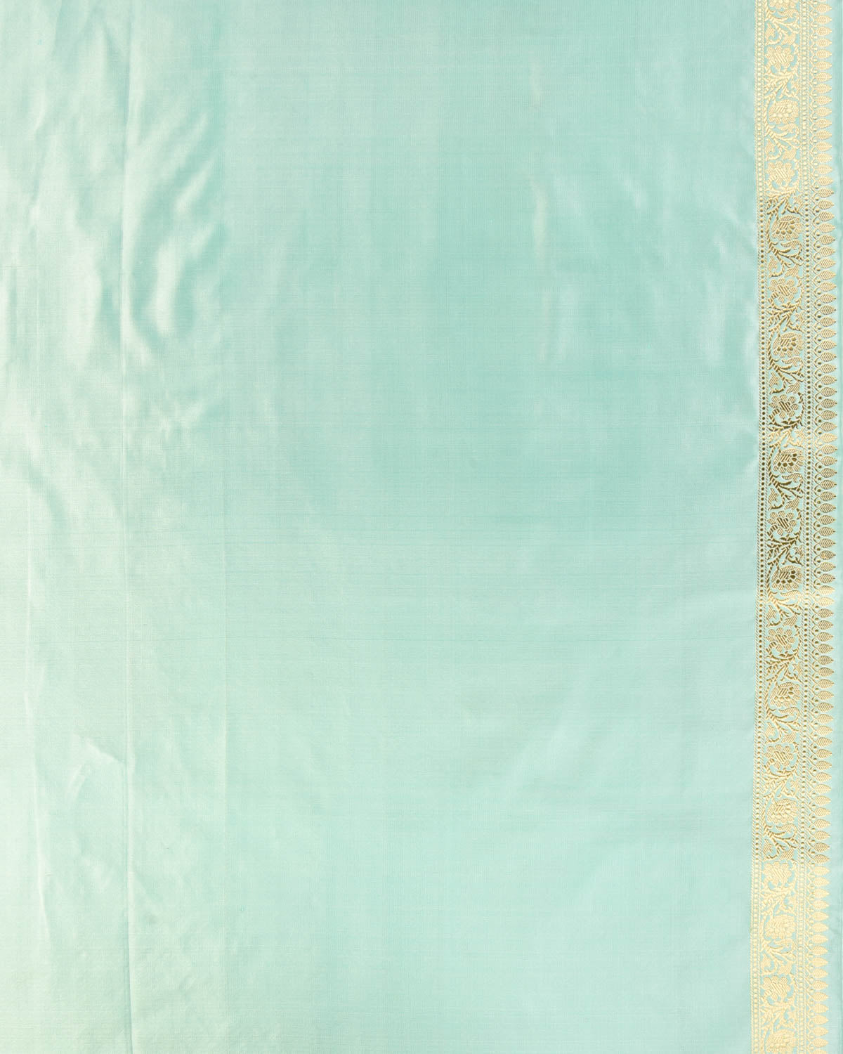 Blue Banarasi Cross Stitch Tanchoi Brocade Handwoven Katan Silk Saree - By HolyWeaves, Benares