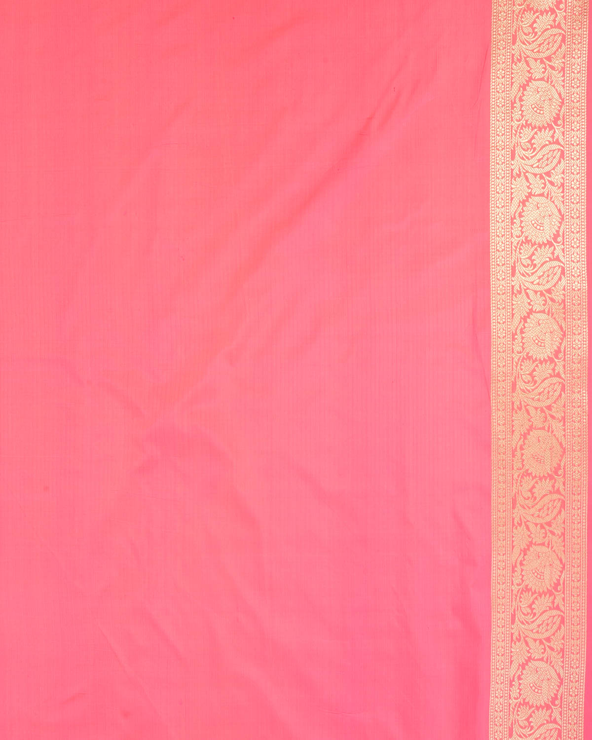 Pink Gold Zari Cutwork Brocade Handwoven Katan Silk Banarasi Diagonal Paisleys Saree-HolyWeaves