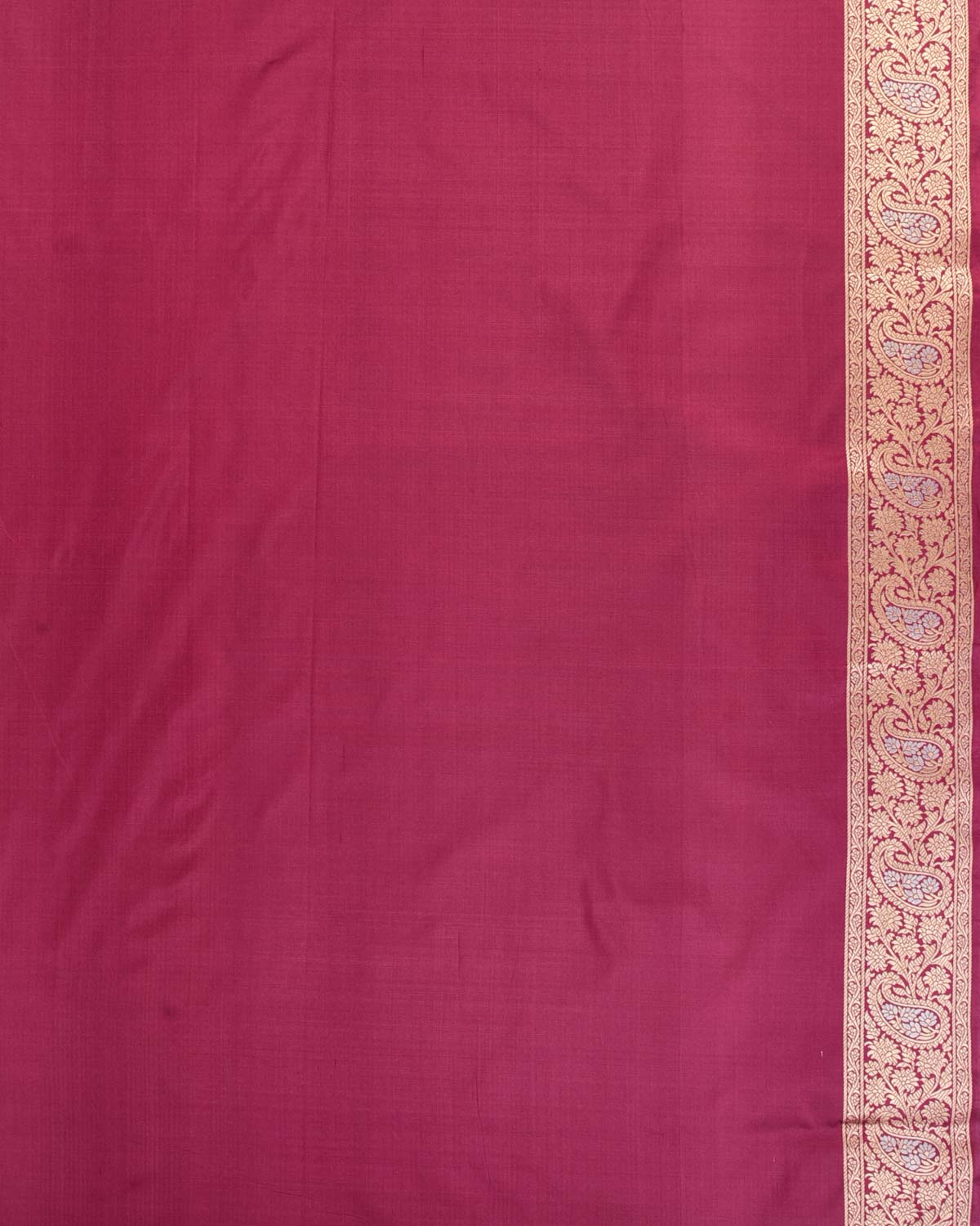 Boysenberry Purple Banarasi Gold & Silver Zari Floral Jaal Cutwork Brocade Handwoven Katan Silk Saree-HolyWeaves