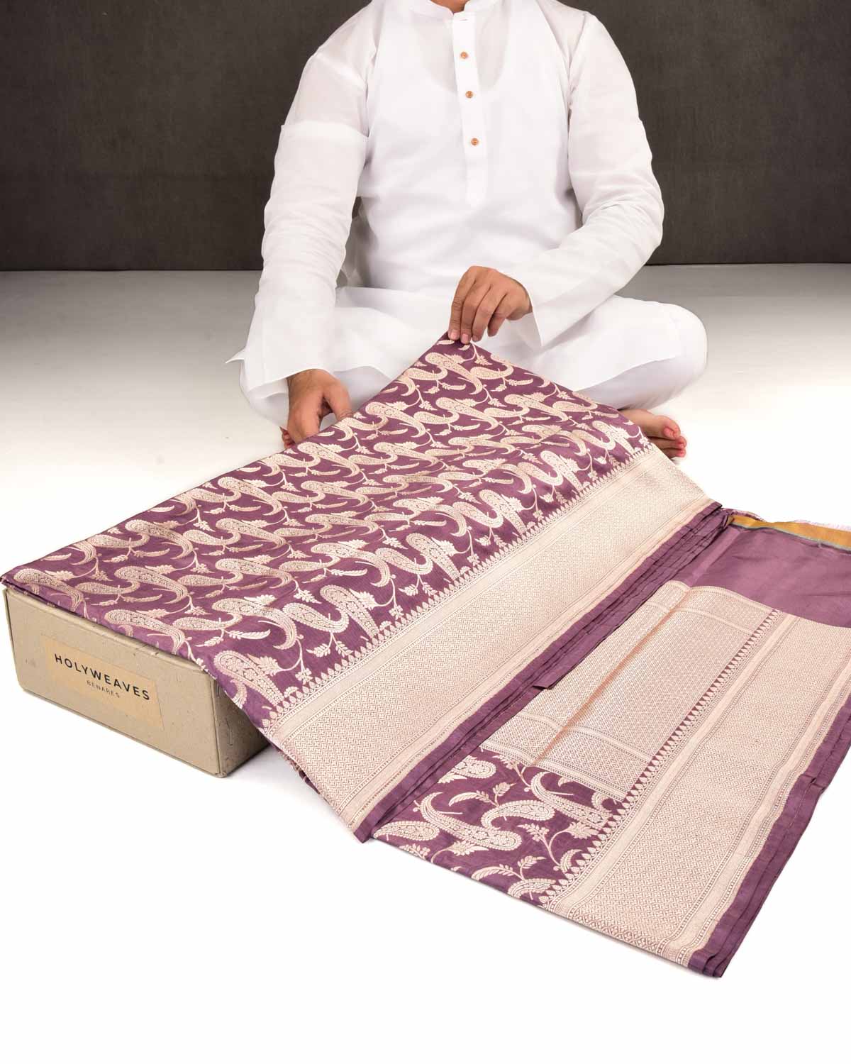 Light pink Color Mix Pata Saree in small botty design with blouse piec