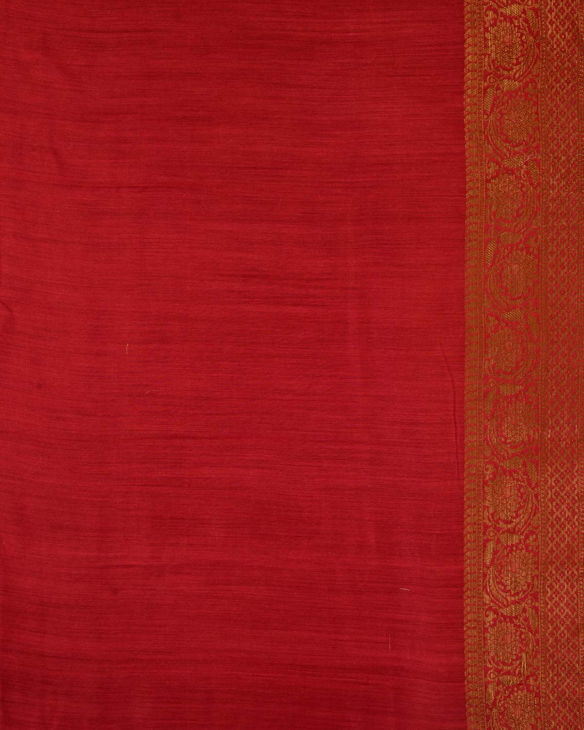 Maroon Banarasi Antique Zari and Meena Flower Buti Cutwork Brocade Woven Muga Silk Saree-HolyWeaves