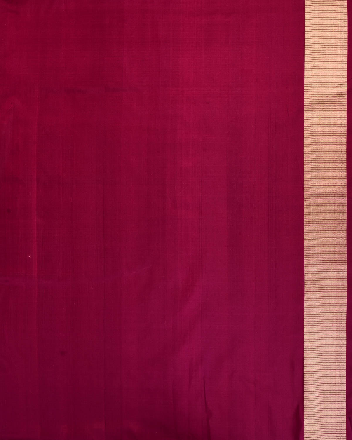 Magenta Banarasi Gold Zari And Resham Tehra Floral Jaal Cutwork Brocade Handwoven Katan Silk Saree-HolyWeaves