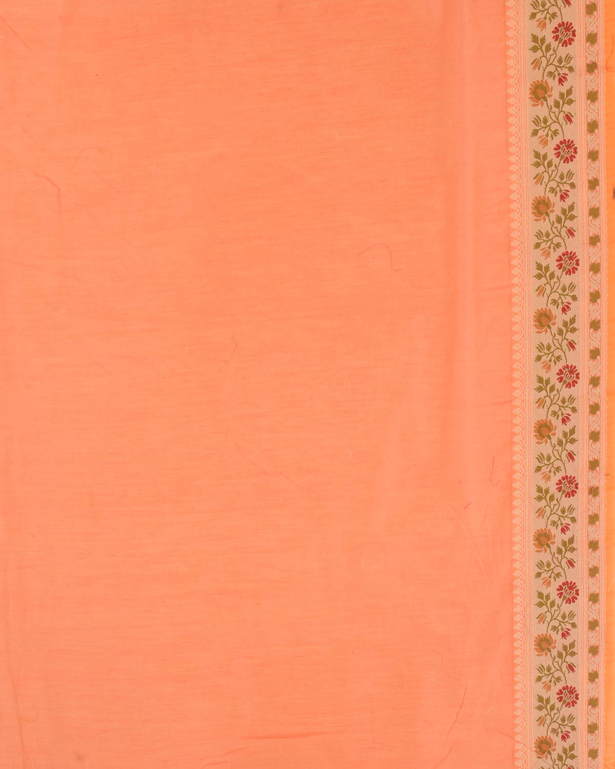 Peach Banarasi Resham Jaal Cutwork Brocade Woven Cotton Silk Saree with Meenekari Border Pallu-HolyWeaves