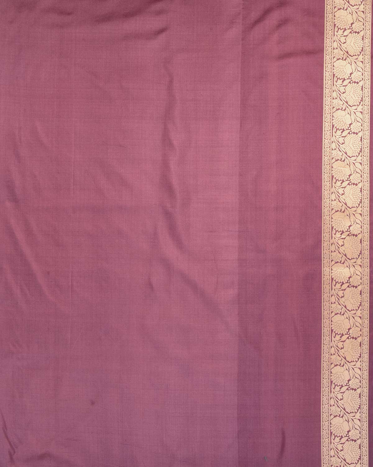 French Lilac Banarasi Gold Zari Duet Meenekari Paisleys Tanchoi Brocade Handwoven Katan Silk Saree-HolyWeaves