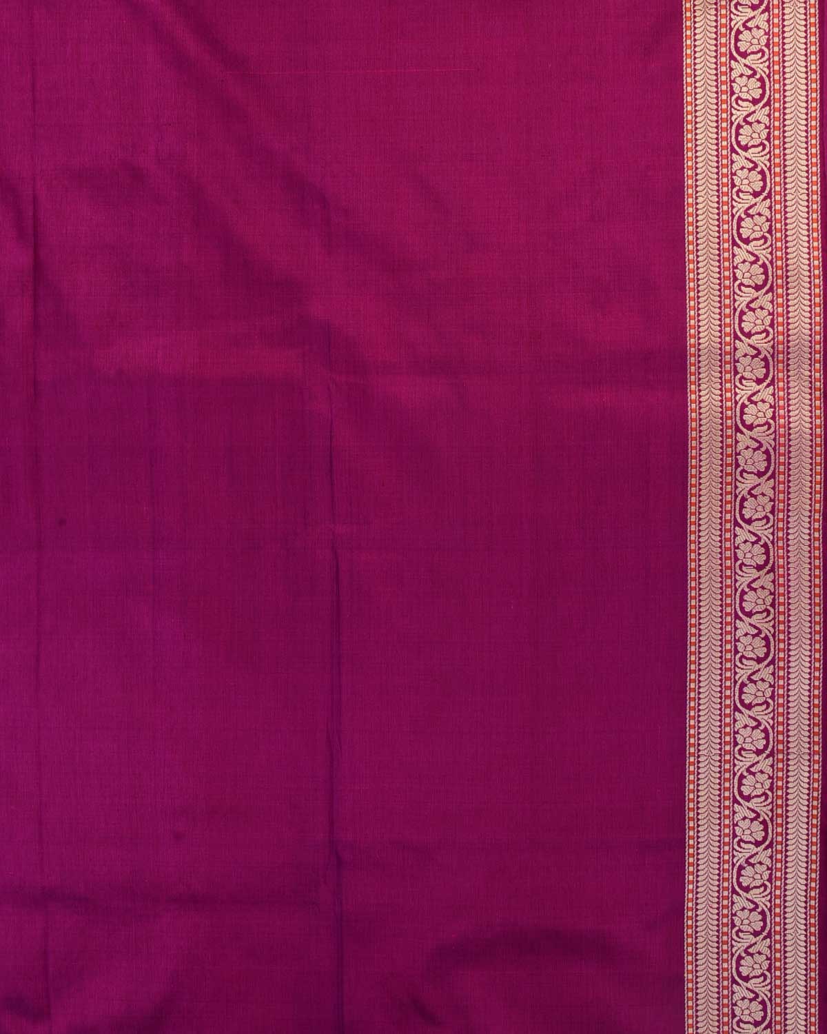 Magenta Jamawar Brocade Handwoven Katan Silk Banarasi Saree-HolyWeaves