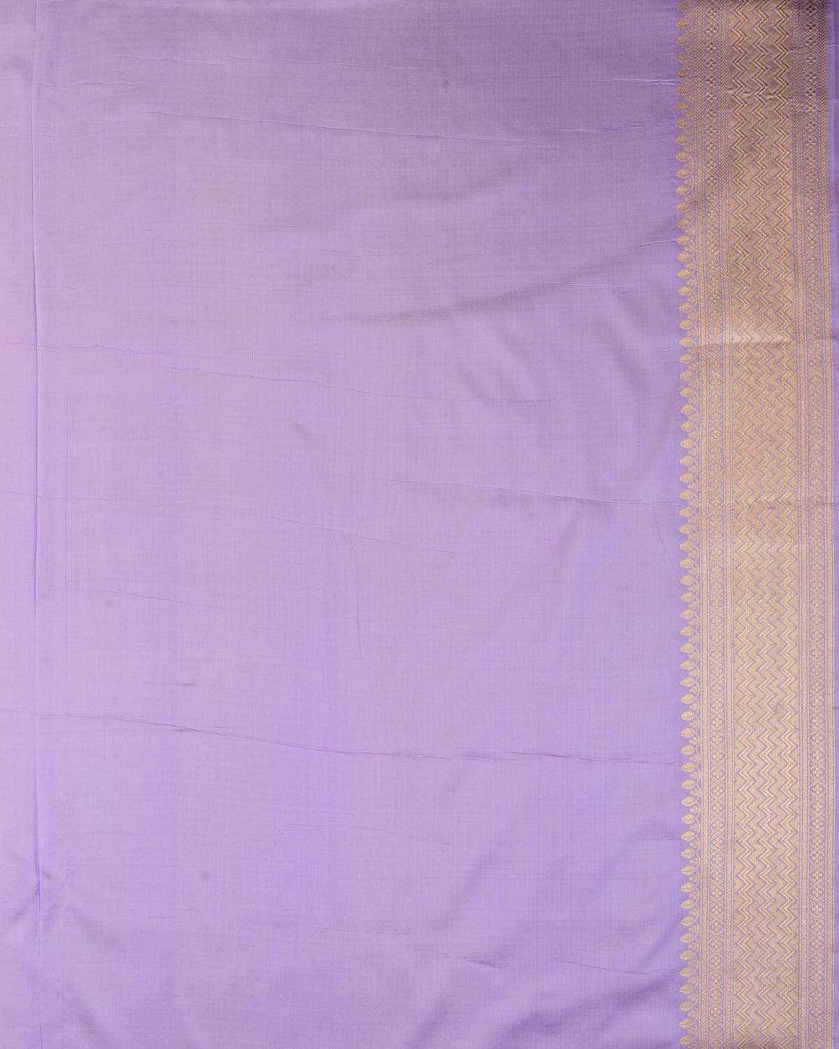 Wisteria Mauve Gold Zari & Red Meena Cutwork Brocade Handwoven Katan Silk Banarasi Saree-HolyWeaves