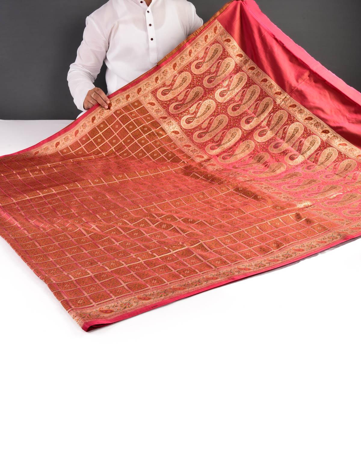 Buy Wine Gajji Silk Woven Gharchola Saree With Unstitched Blouse Piece For  Women by Geroo Jaipur Online at Aza Fashions.