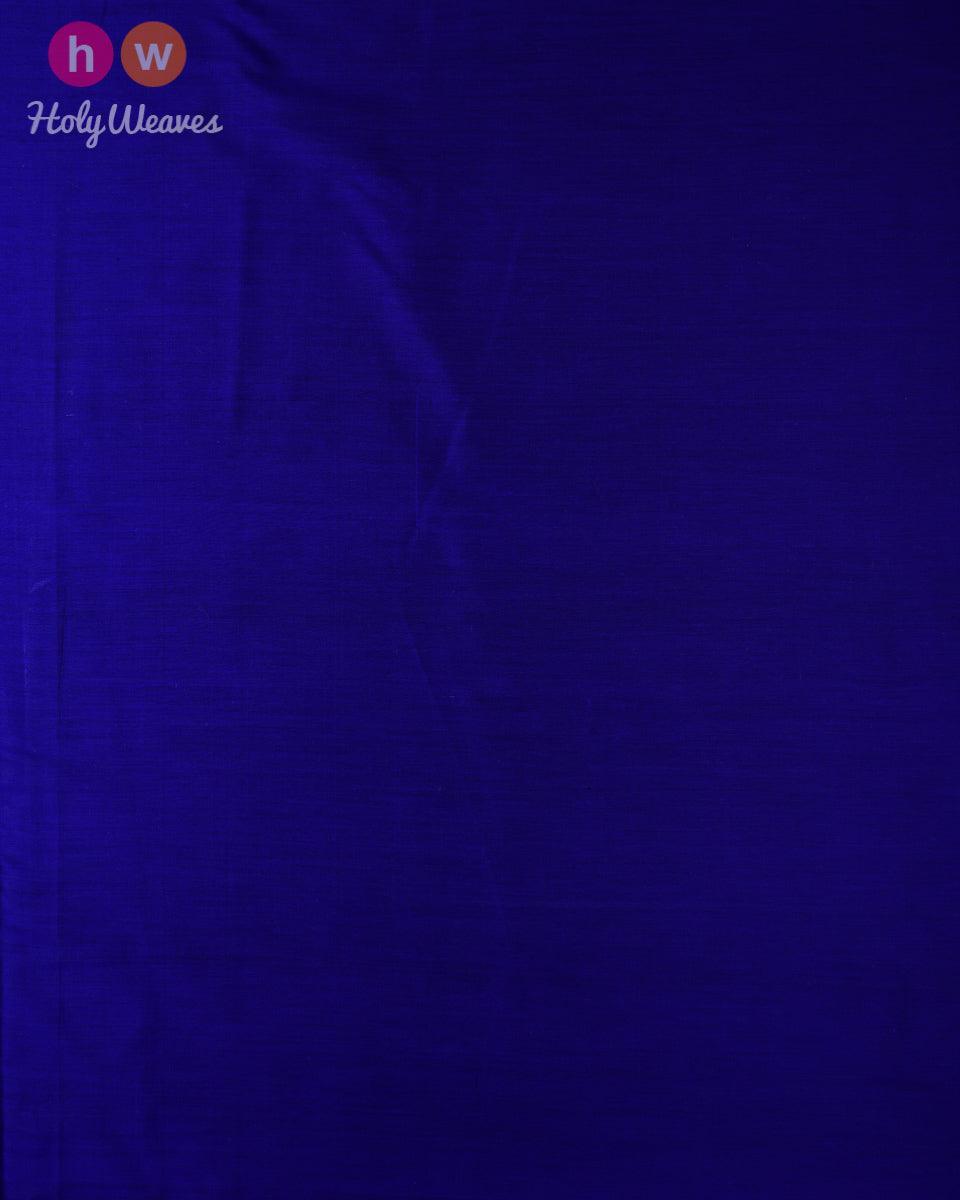 Blue Spun Plain Woven Silk Fabric