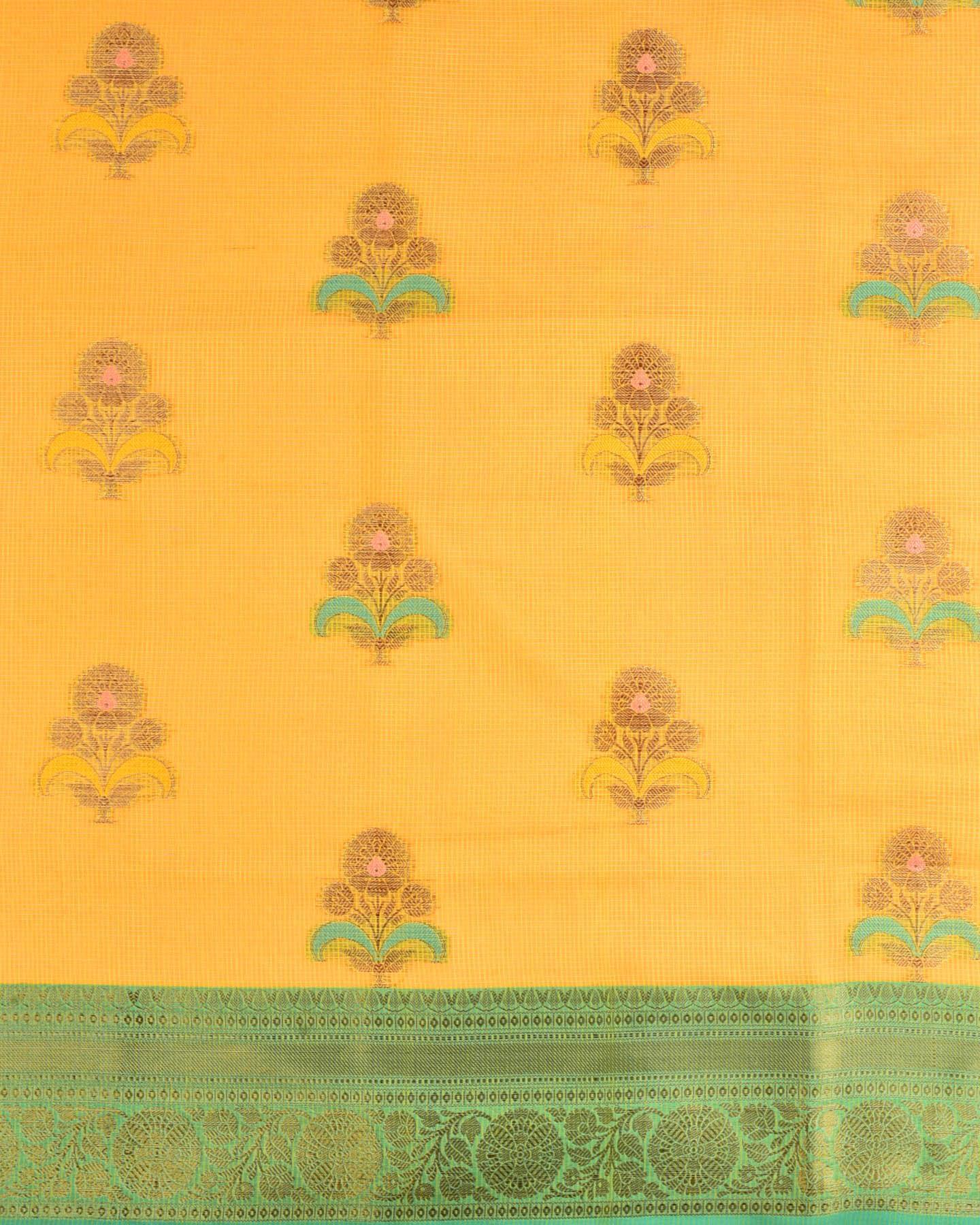 Yellow Zari Buta hotsell Saree